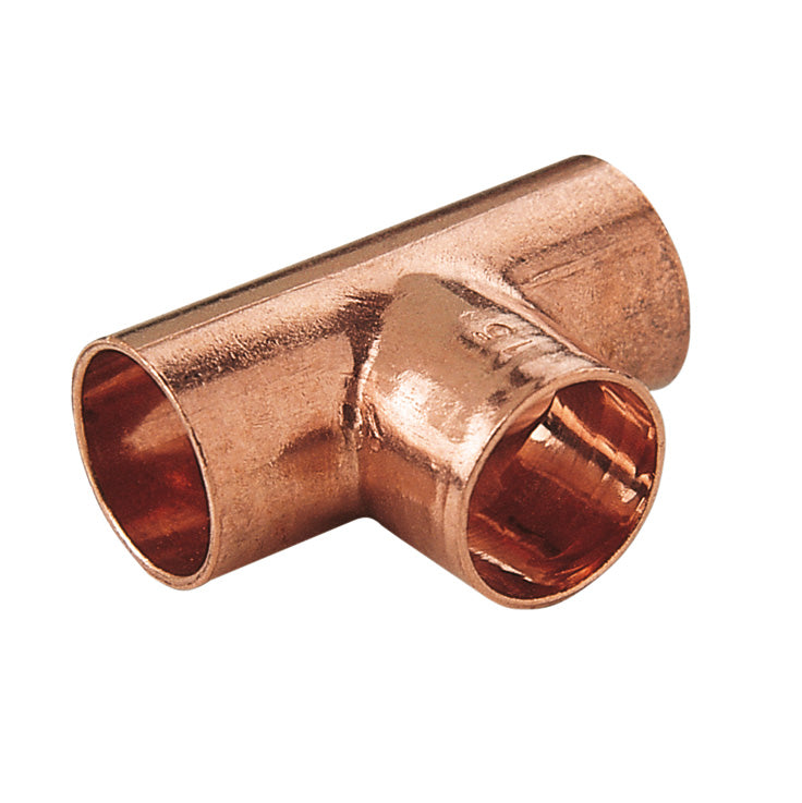 Accesorio Te de cobre 5130 hembra-hembra-hembra para soldar tuberías de agua y gas