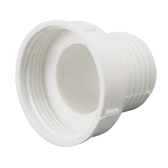 Adaptador de válvula roscada Drena en polietileno blanco para conexión de sifón flexible de desagüe