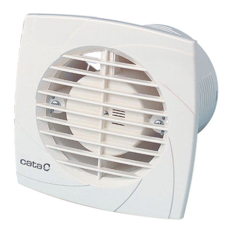 Extractor de baño CATA B-10 Plus Timer blanco con diseño extraplano y rejilla frontal circular