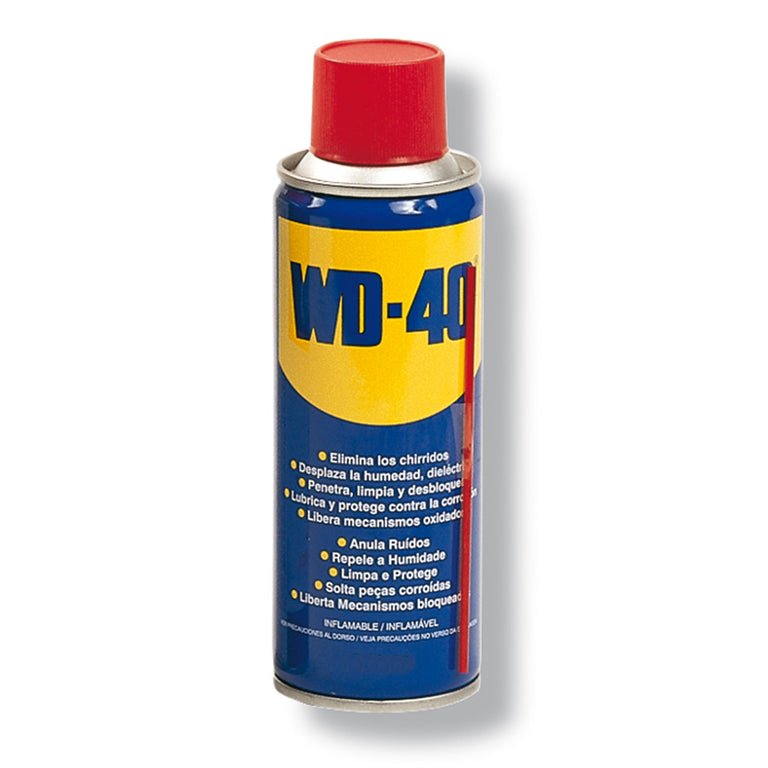 Spray lubricante multiuso WD-40 de 200ml con cánula de precisión roja