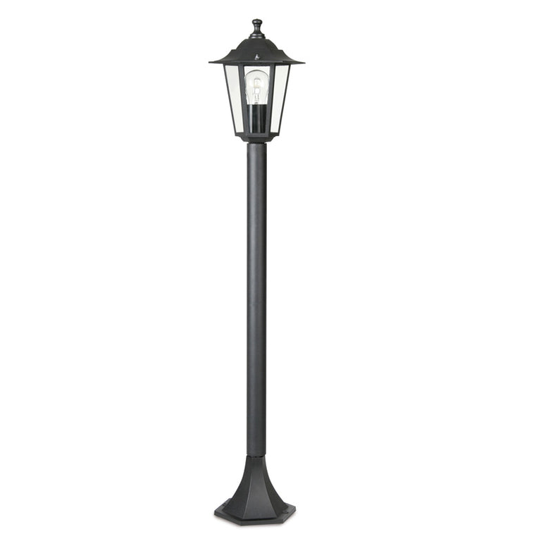 Farola exterior DUOLEC Classic aluminio negro 100cm casquillo E27