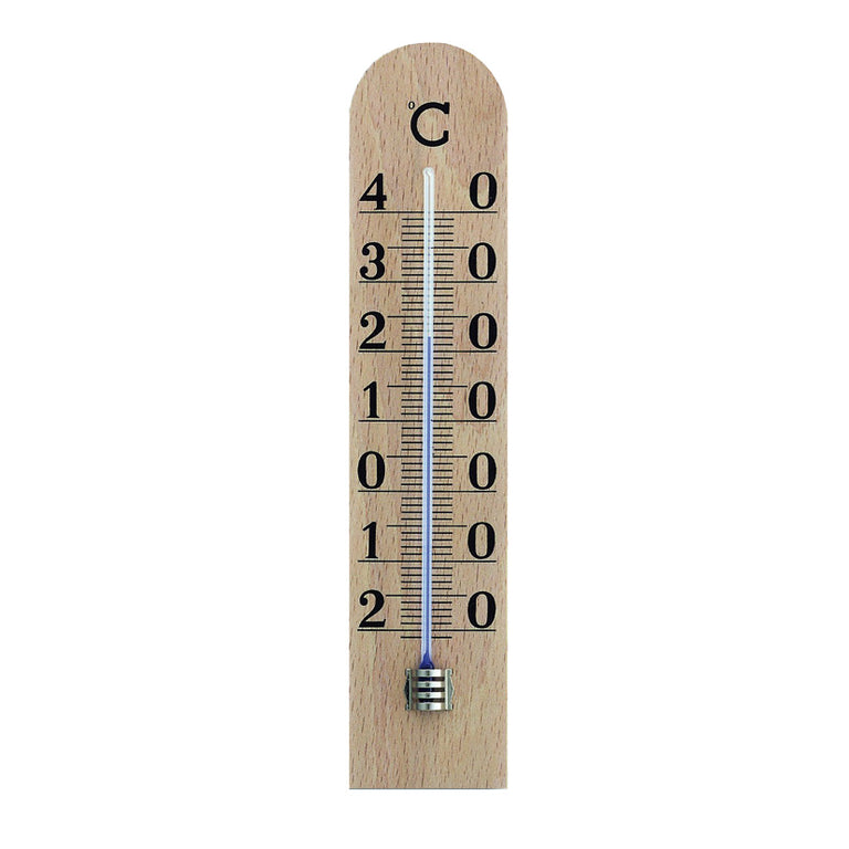 Termómetro de interior HERTER fabricado en madera de haya de 25 cm con escala de grados Celsius
