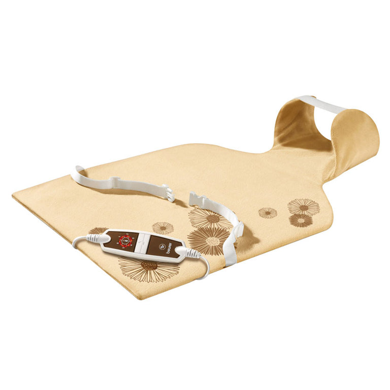 Almohadilla eléctrica cervical y dorsal Beurer HK-58-LED color beige con mando de control y correas de ajuste