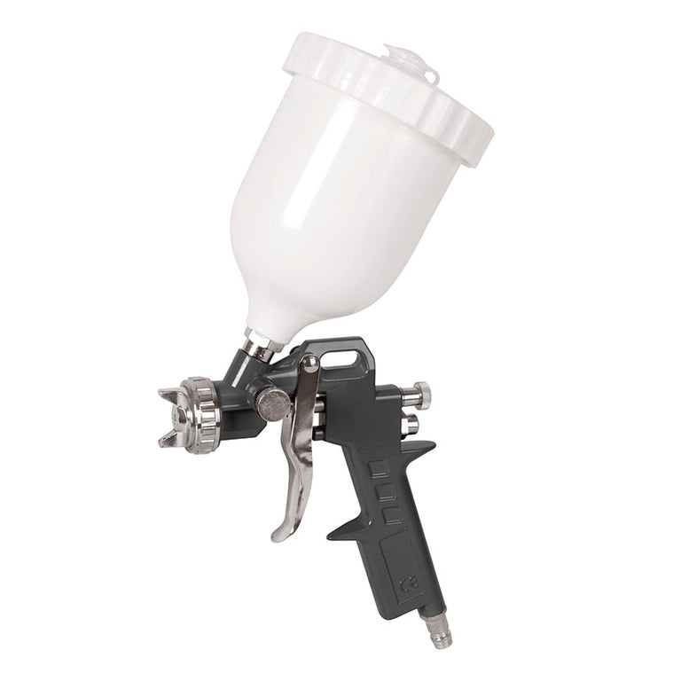 Pistola de pintar por gravedad RATIO 696-13 con depósito superior de 600cc y boquilla de 1.5mm.