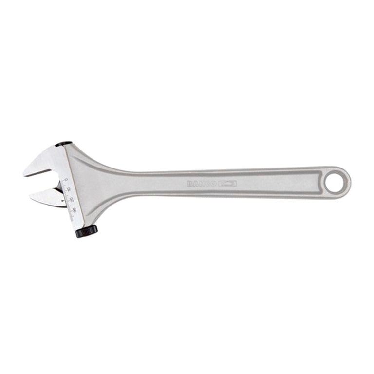 Llave ajustable Bahco moleta lateral acabado cromado con escala láser milimétrica