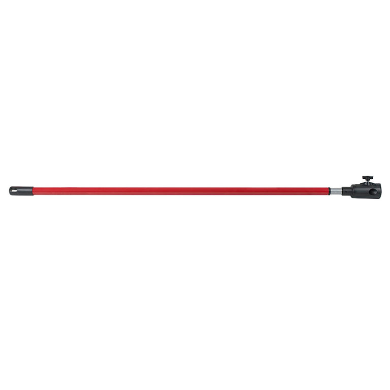 Alargo telescópico RATIO de acero rojo con cazoleta negra desmontable para rodillos de pintura