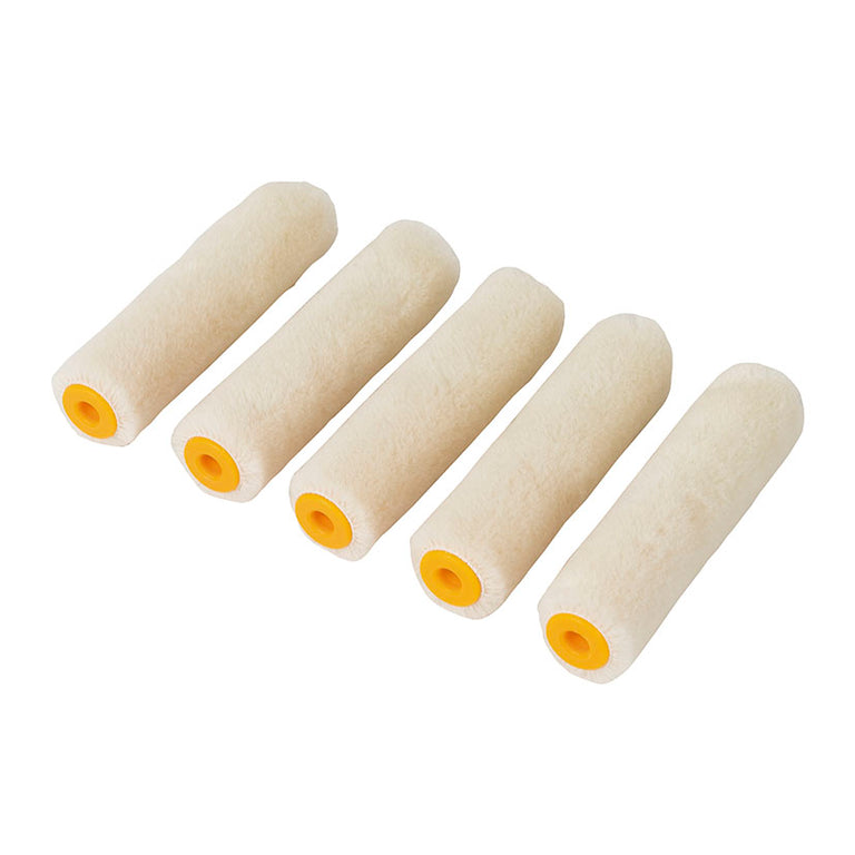 Pack de 5 recambios de minirodillo velour RATIO de 11 cm para acabados finos