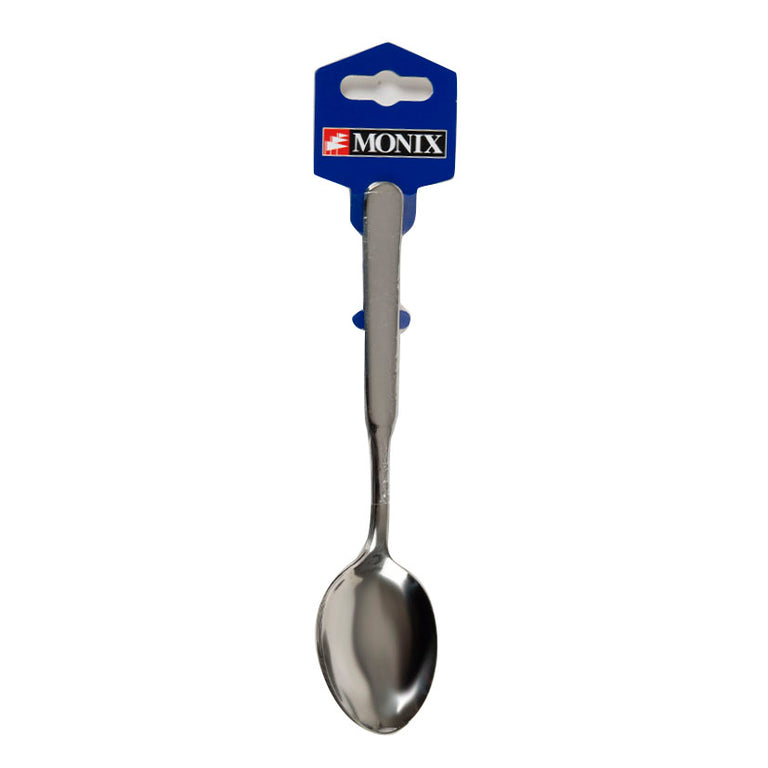 Cuchara de café Monix Milán de 15 cm en pack de 6 unidades con presentación para colgar.