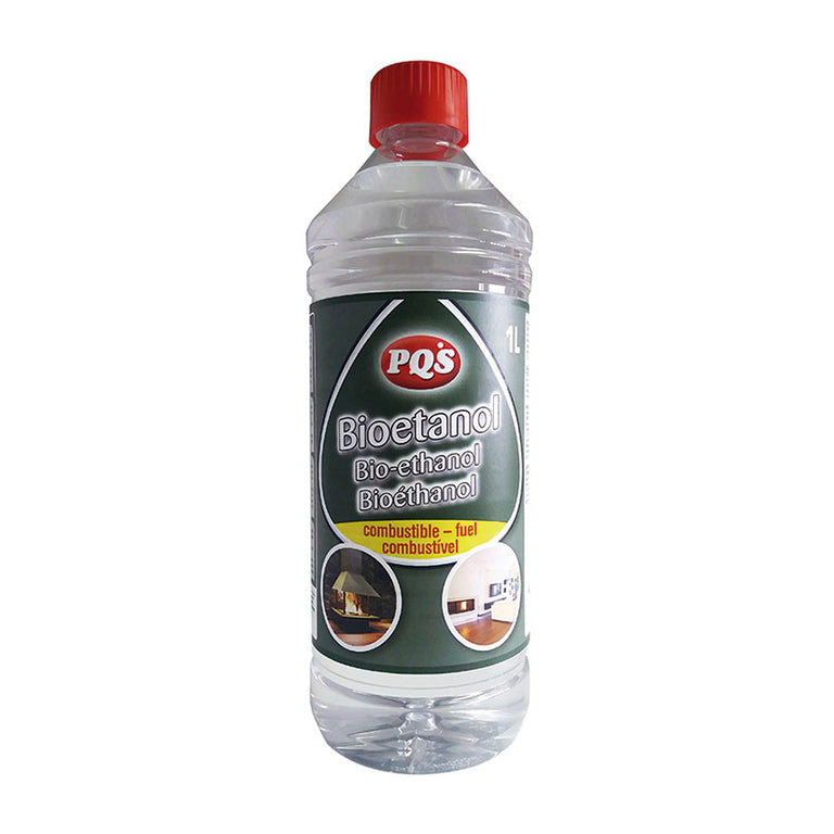 Botella de Bioetanol PQS de 1 litro, combustible líquido para biochimeneas y estufas decorativas