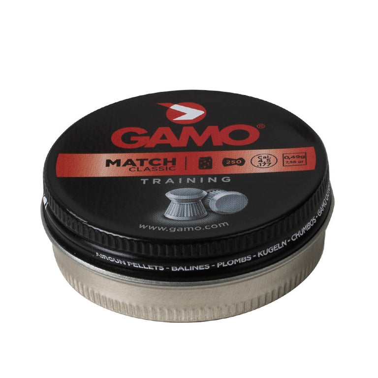 Caja metálica de 250 balines GAMO Match Classic calibre 4.5mm