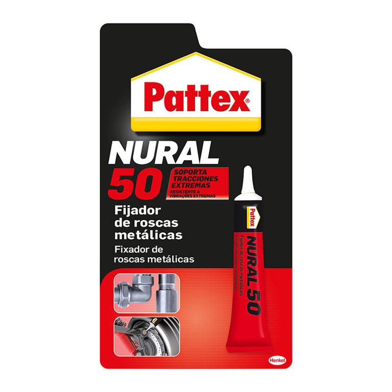 Blíster de Pattex Nural 50 fijador de roscas metálicas 10ml alta resistencia