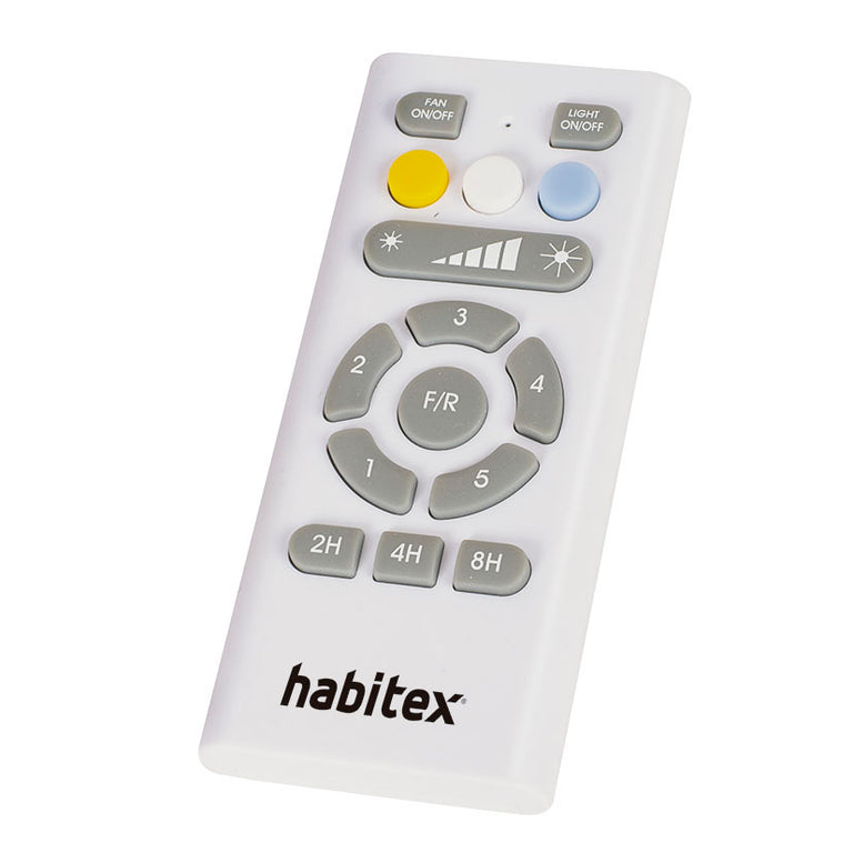 Mando a distancia Habitex con controles de velocidad, luz, temporizador y modo reversible