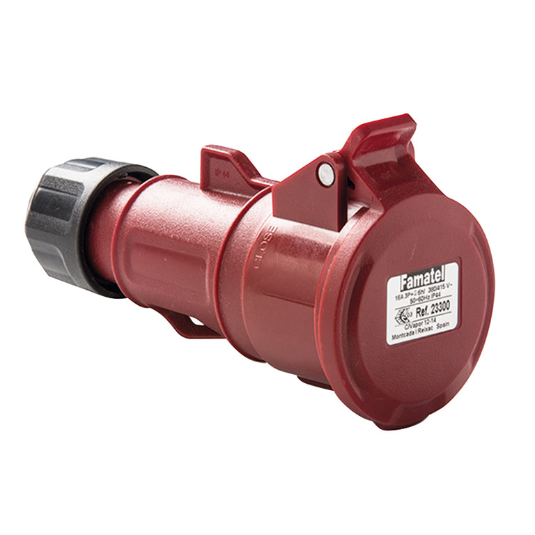 Base aérea industrial Famatel SpeedPRO roja 16A 3P+T IP44