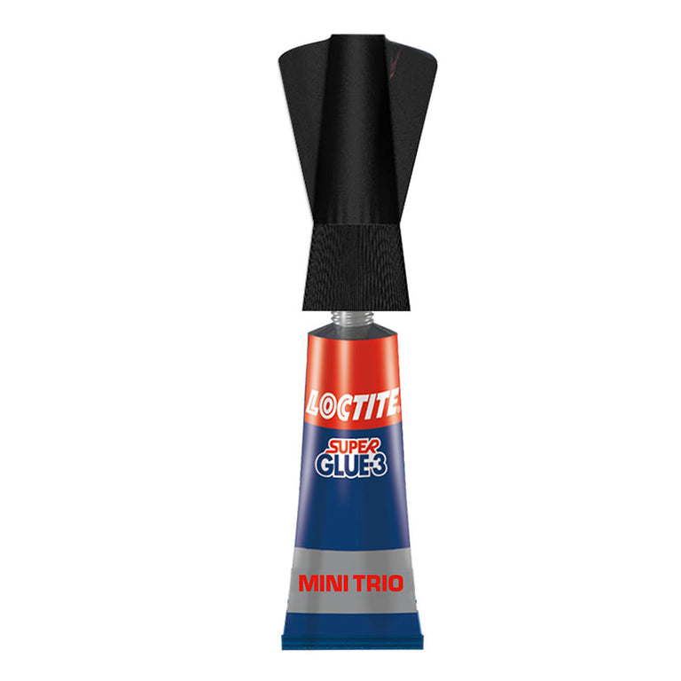 Tubo individual Loctite Super Glue-3 Mini Trio para reparaciones rápidas y puntuales