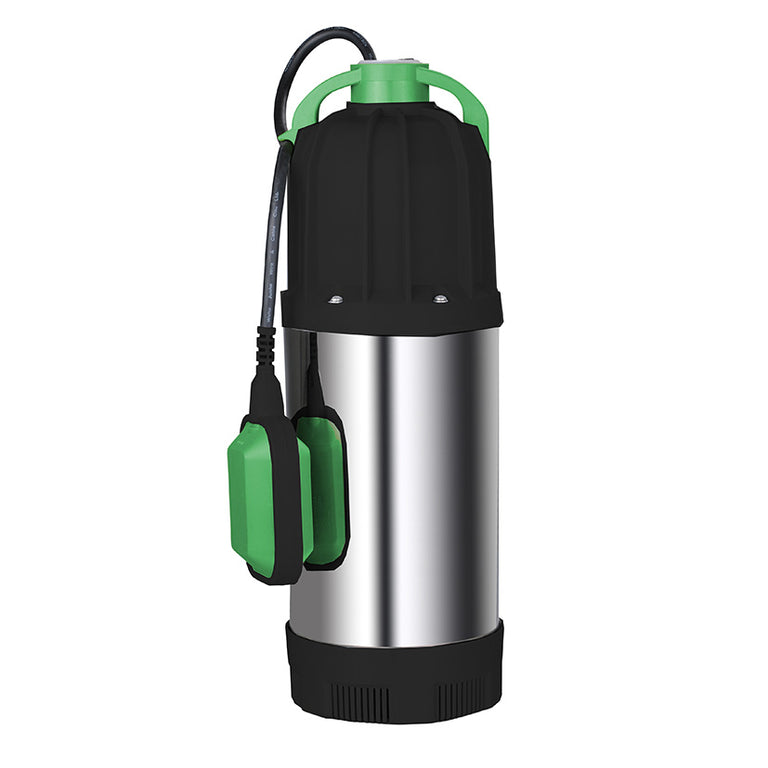 Bomba sumergible multicelular Hidrobex VETAX-1000 para aguas limpias con cuerpo de acero inoxidable y boya de nivel