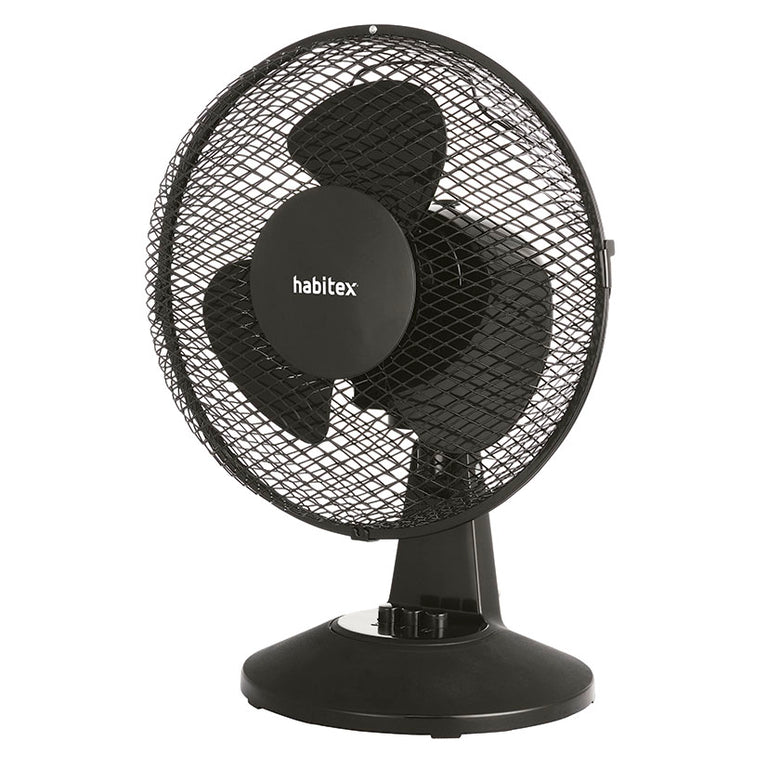 Ventilador de sobremesa Habitex S-23 color negro con 2 velocidades y 25W de potencia