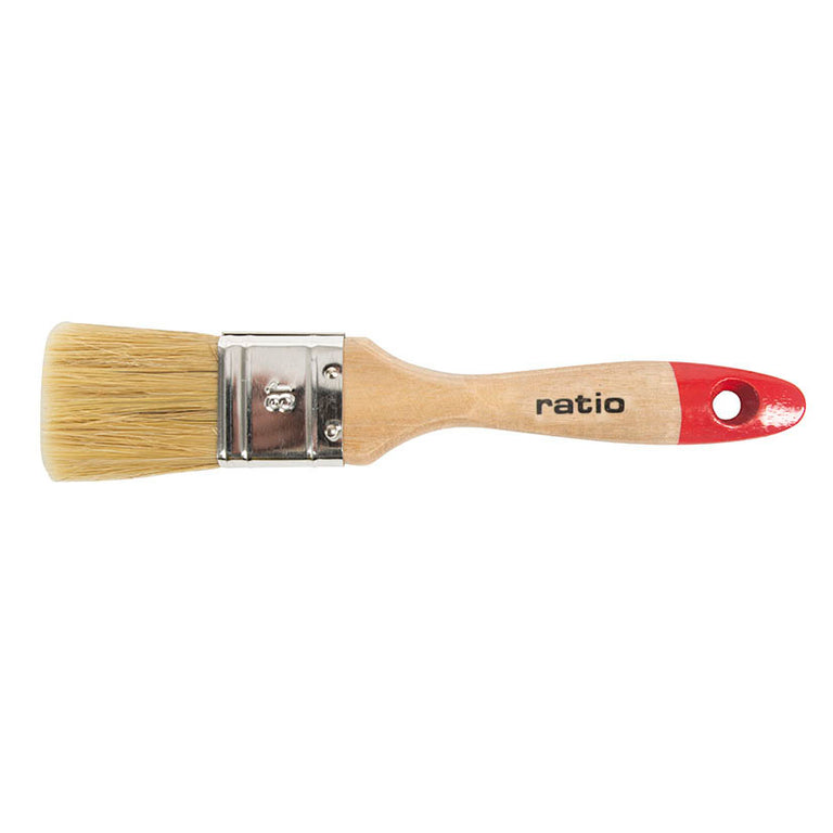 Detalle de las cerdas mixtas de la paletina RATIO para aplicación de pinturas y barnices
