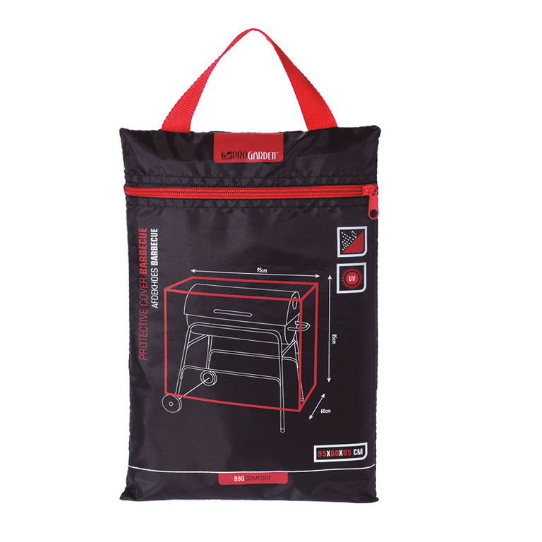 Funda para barbacoa cilíndrica ProGarden 95x60x85 cm impermeable color negro
