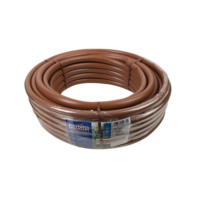 Tubería de riego por goteo Aqua Control 16mm x 25m color marrón en rollo.