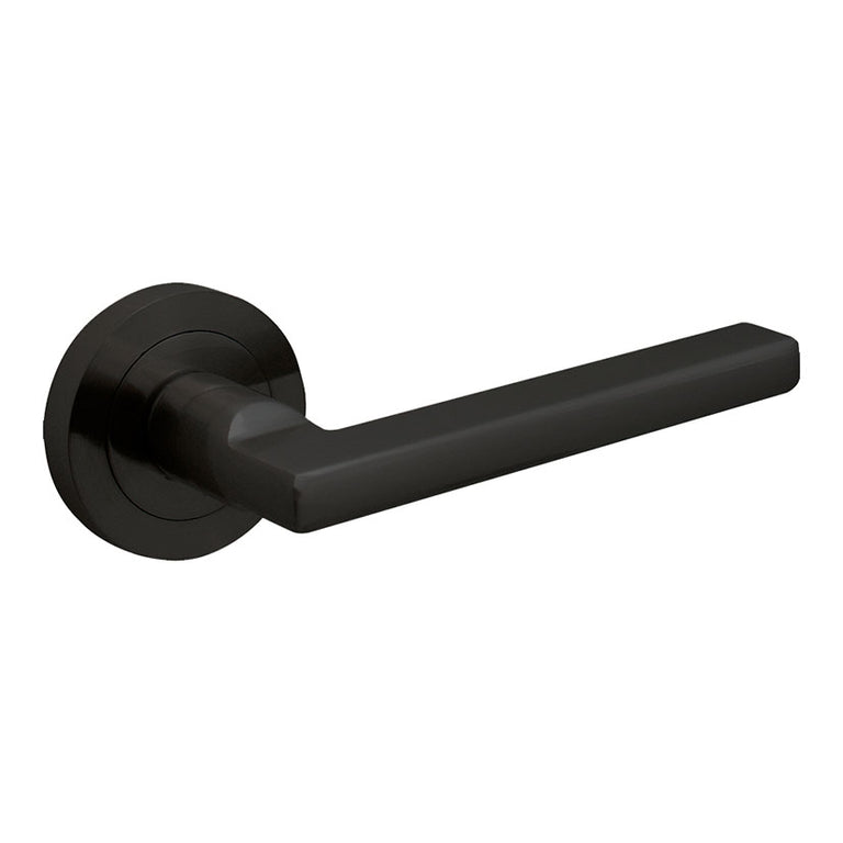Manilla de diseño minimalista con roseta circular Jandel SV-200 negro mate