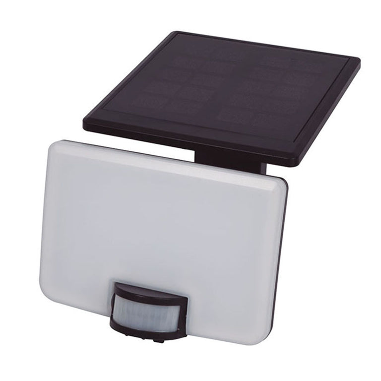Proyector solar LED negro DUOLEC Luna con sensor crepuscular y panel ajustable