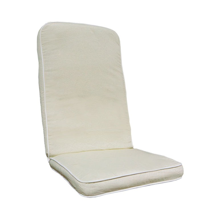 Cojín para silla de posiciones respaldo bajo color crudo 100x45 cm
