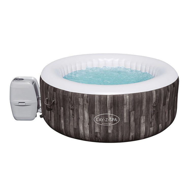 Spa hinchable Bestway Lay-Z-Spa Bahamas AirJet con acabado madera y sistema de burbujas para 2-4 personas