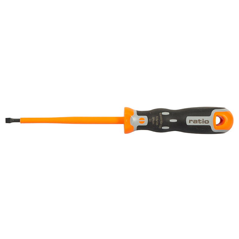 Destornillador de seguridad RATIO punta recta 5.5x125mm para trabajos eléctricos