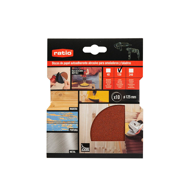 3633. Ø 125 Mm. Usar con el Plato Lijador 3677h2. Ratio — Discos Abrasivos y de Pulir
