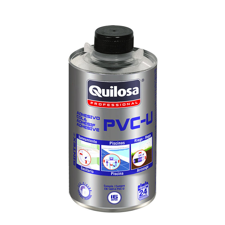 Bote de adhesivo para PVC-U Quilosa Sintex de 250 ml para tuberías de presión y saneamiento