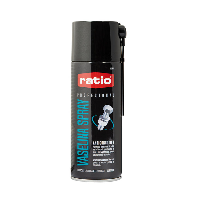 Bote de spray de vaselina Ratio Profesional de 400 ml para lubricación y protección anticorrosión