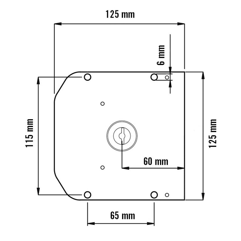 Cilindro Cerradura Sobreponer Moia 400-600 Moia — Cerraduras para Puertas de Madera