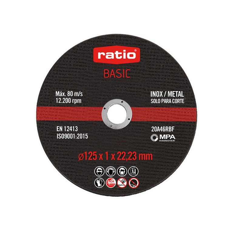 Pack Discos Corte Inox/metal Ratio Basic Ratiobasic — Discos Corte
