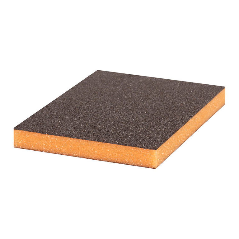 Esponja de lijado Bosch Expert S473 grano medio color naranja dimensiones 98x120x13mm.