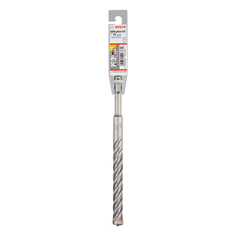 Broca Bosch SDS plus-5X de 16mm para hormigón armado y piedra