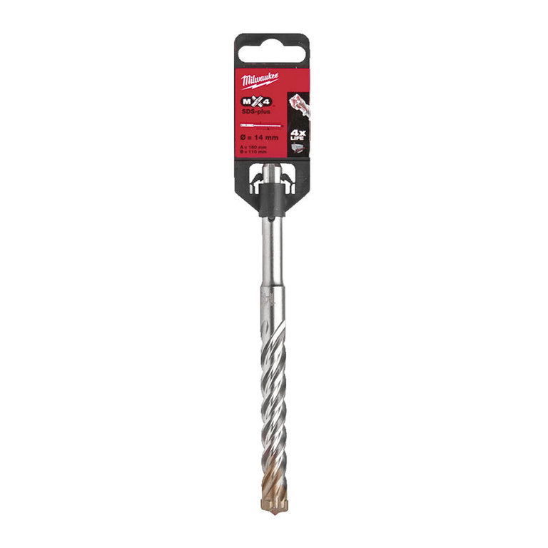 Broca Piedra Sds-plus Milwaukee Mx4(t) - 4 Cortes Milwaukee — Brocas