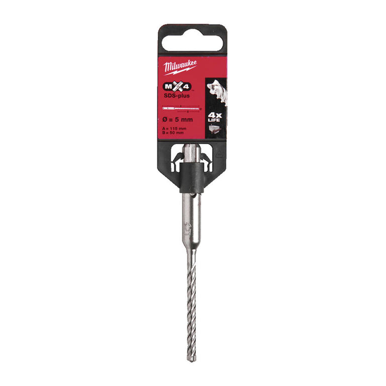 Broca Piedra Sds-plus Milwaukee Mx4(t) - 4 Cortes Milwaukee — Brocas