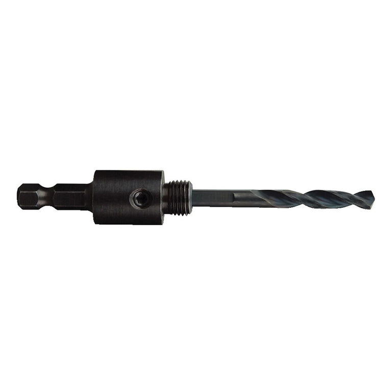 Husillo con vástago hexagonal y broca piloto de acero para coronas perforadoras Hole Dozer.