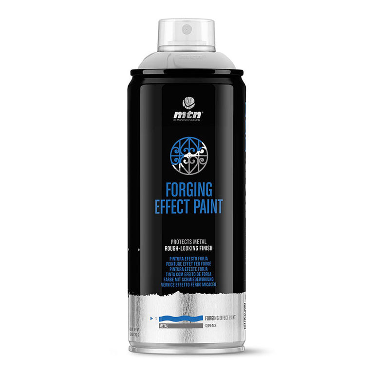 Bote de pintura en spray MTN PRO efecto forja color negro 400ml para protección anticorrosiva de metales