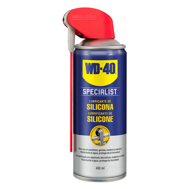 Spray WD-40 Specialist Lubricante de Silicona 400ml con sistema Smart Straw para aplicación amplia