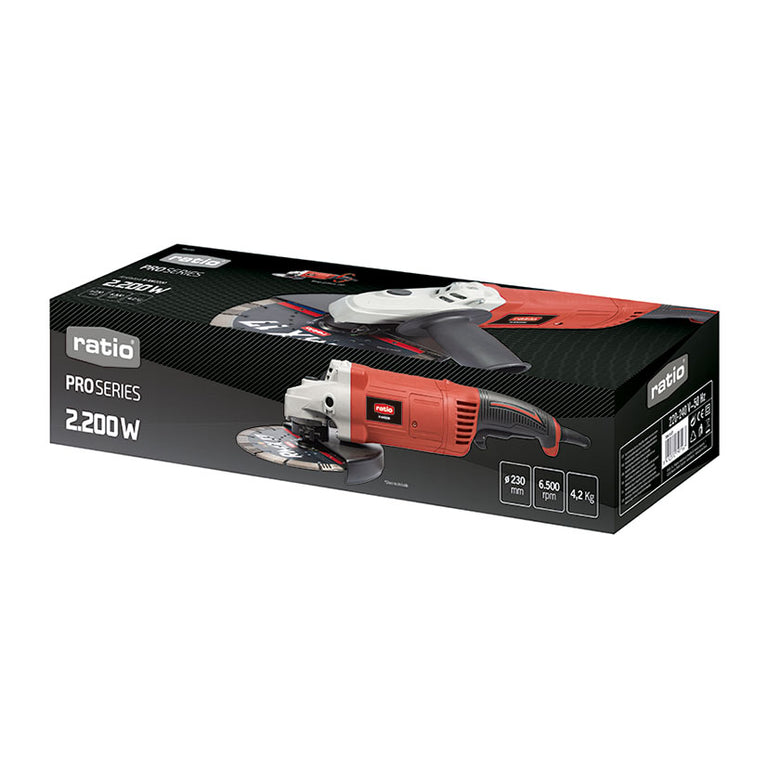 Amoladora Ø 230 Mm Ratio Proseries R-am2200 Ratio — Baterías y Recambios