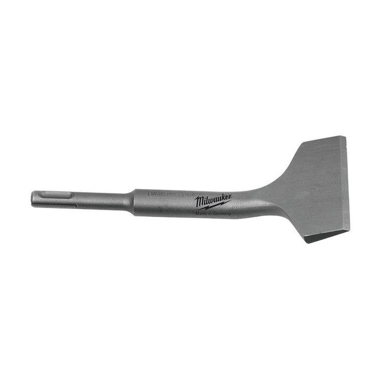 Cincel acodado Milwaukee SDS-Plus de 75mm para levantamiento de azulejos y baldosas.