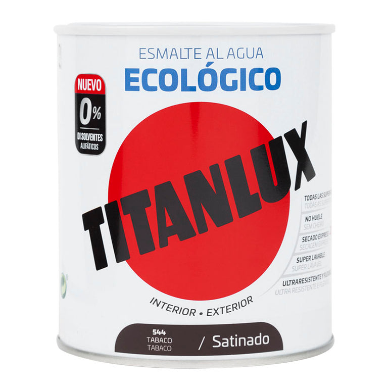 Bote de pintura TITANLUX ecológica satinada color tabaco sin olor