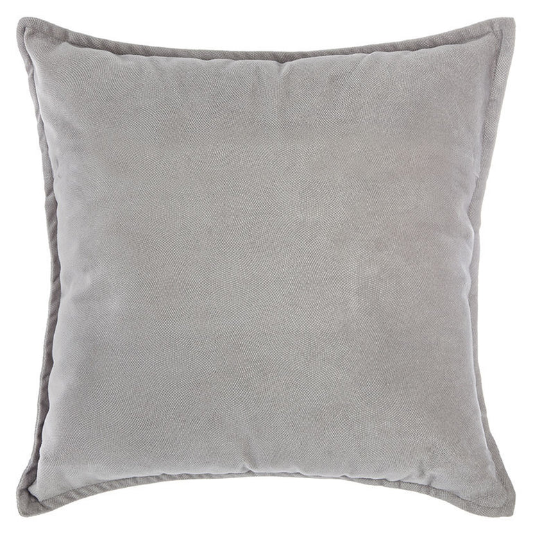 Cojín desenfundable Lilou 45x45 cm color gris claro para decoración de interiores.