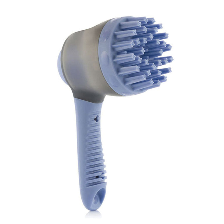 Cepillo de baño para mascotas InnovaGoods color azul con cerdas de silicona y mango ergonómico
