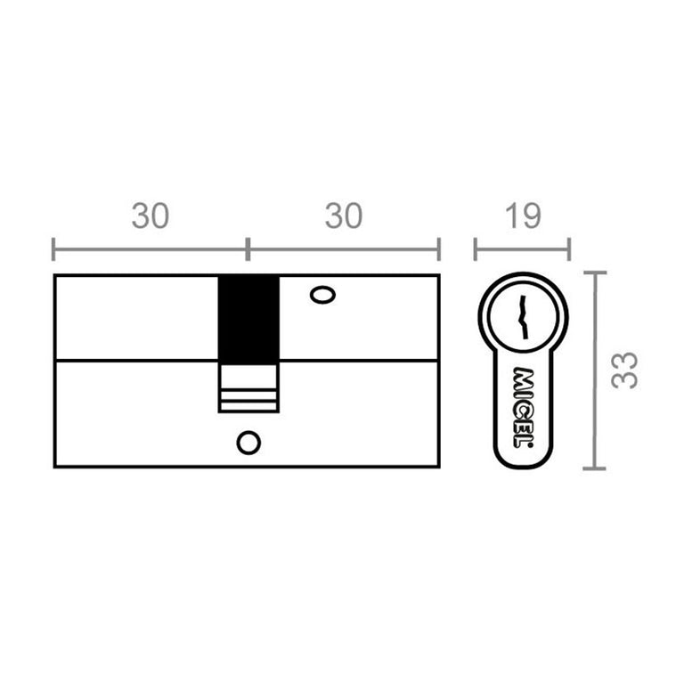 Leva Corta 13,2 Mm. Yale — Cilindros para Cerraduras