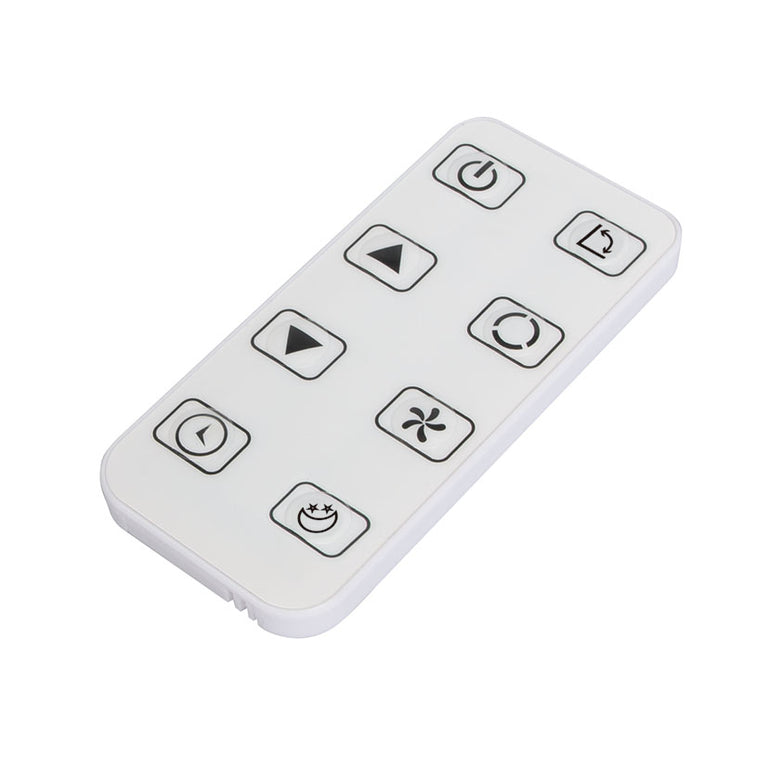 Mando a distancia ergonómico para control de funciones del aire acondicionado portátil Habitex.