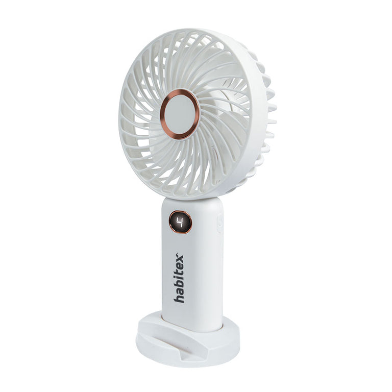 Ventilador portátil Habitex VMM99 blanco recargable con 5 velocidades
