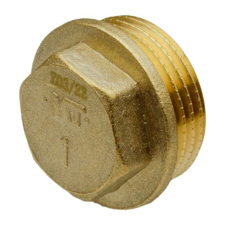 Tapón hexagonal macho de latón MT serie 87 para roscar en tuberías de agua