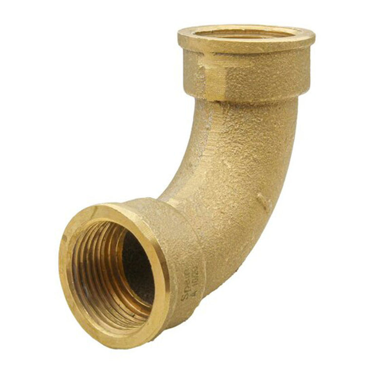Curva 90 grados hembra-hembra de latón MT serie 87 para instalaciones de fontanería y conducción de agua